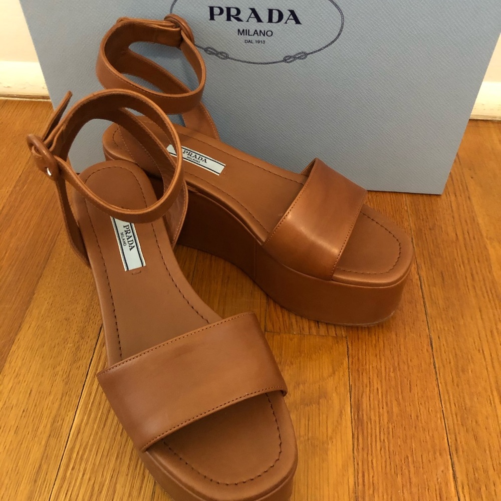 Authentic Prada platform sandal 37.5 $790